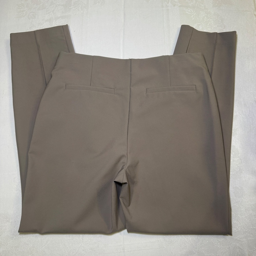 Nicole Miller New York Womens Taupe Front Seam Pull On Ankle Pants Sz S - Picture 6 of 8